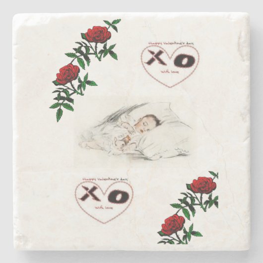 Marble Stone Onderzetter Valentijnsdag (Voorkant)