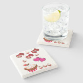 Marble Stone Onderzetter Valentijnsdag (Zijkant)