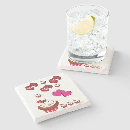Marble Stone Onderzetter Valentijnsdag (Zijkant)