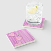 Marble Stone Onderzetter Valentijnsdag Bumblebee (Zijkant)