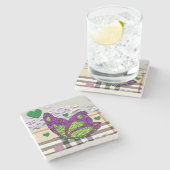 Marble Stone Onderzetter Valentijnsdag Butterfly (Zijkant)