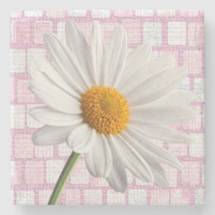Marble Stone Onderzetter Valentijnsdag Daisy