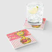 Marble Stone Onderzetter Valentijnsdag Giraffe (Zijkant)