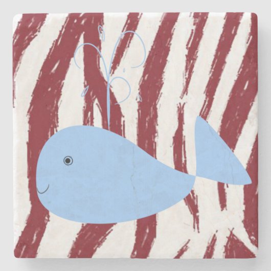 Marble Stone Onderzetter Whale (Voorkant)
