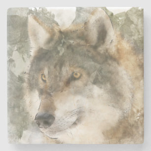 Marble Stone Onderzetter - Wolf