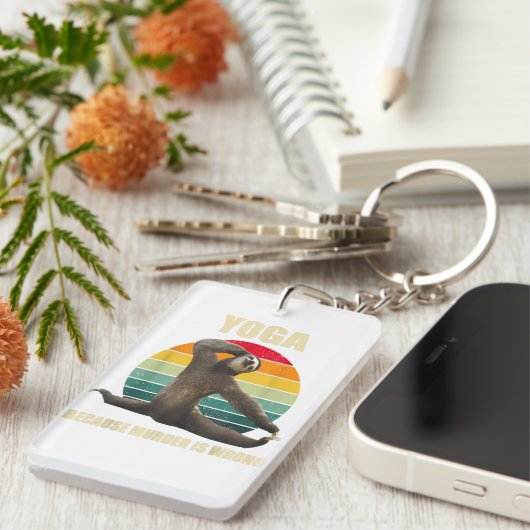 Marble Stone Premium Square Sleutelhanger (Voorkant Rechts)