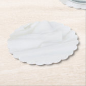 Marble Stone Scalloped Round Kartonnen Onderzetters (Gekanteld)