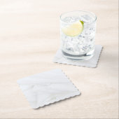 Marble Stone Scalloped Square Kartonnen Onderzetters (Insitu)