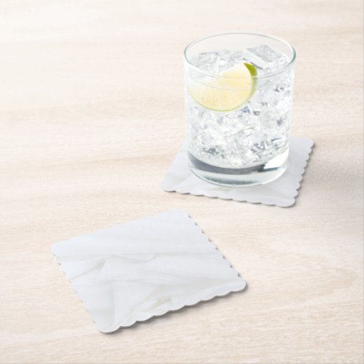 Marble Stone Scalloped Square Kartonnen Onderzetters (Insitu)