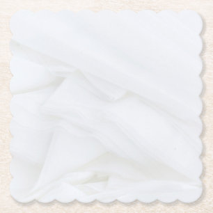 Marble Stone Scalloped Square Kartonnen Onderzetters