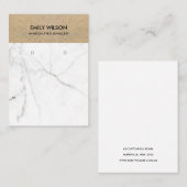 MARBLE STONE TERRACOTTA TEXTURE EARRING DISPLAY VISITEKAARTJE (Voorkant / Achterkant)