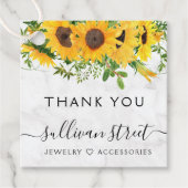 Marble Sunflower Bracelet Business Dank u Label (Voorkant)