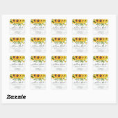 Marble Sunflower Small Business Hartelijk dank Vierkante Sticker (Vel)