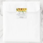 Marble Sunflower Small Business Hartelijk dank Vierkante Sticker (Tas)