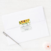 Marble Sunflower Small Business Hartelijk dank Vierkante Sticker (Envelop)