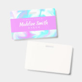 Marble Swirl Abstracte Homemade Cake Bakery Badge (Voor- en achterkant)