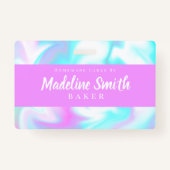 Marble Swirl Abstracte Homemade Cake Bakery Badge (Voorkant)