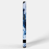 Marble Swirl Navy Blue , gepersonaliseerd iPhone Hoesje (Rechterkant)