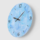 Marble swirl print - sky blue grote klok (Hoek)