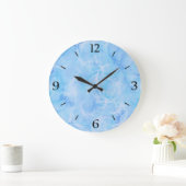 Marble swirl print - sky blue grote klok (Huis)