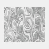 Marble Swirl Texture - Silver Tones Fleece Deken (Voorkant (Horizontaal))