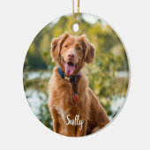 Marble Sympathpathy Dog Foto Pet Memorial Keramisch Ornament (Links)