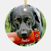 Marble Sympathpathy Quote Dog Foto Pet Memorial Keramisch Ornament (Voorkant)