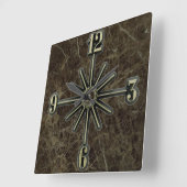Marble Tegel Sunburst Dial Wall Clock Vierkante Klok (Hoek)