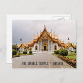Marble Temple of Gold over Khmer Lion Bangkok Kaar Briefkaart (Voorkant / Achterkant)