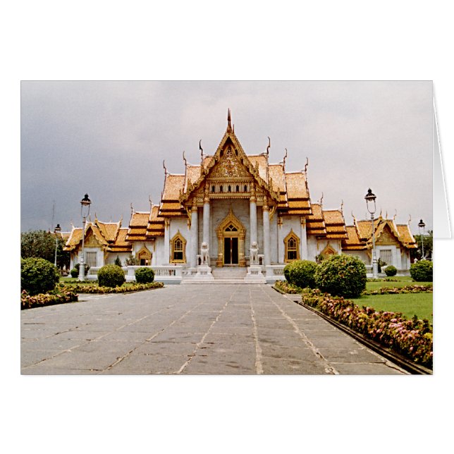 Marble Temple of Gold over Khmer Lion Card (Voorkant Horizontaal)