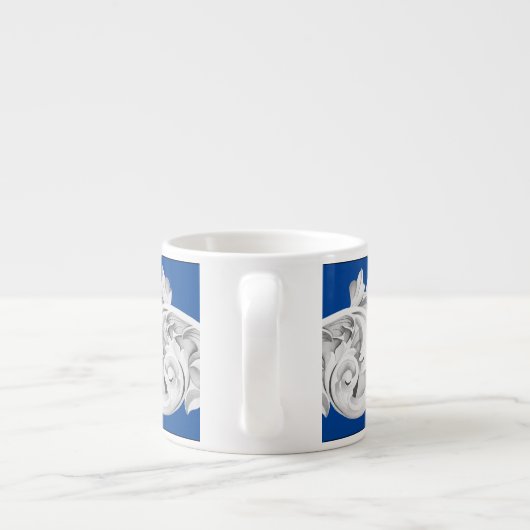 Marble Tendrils op een Espresso-Mok Espresso Kop (Achterkant)