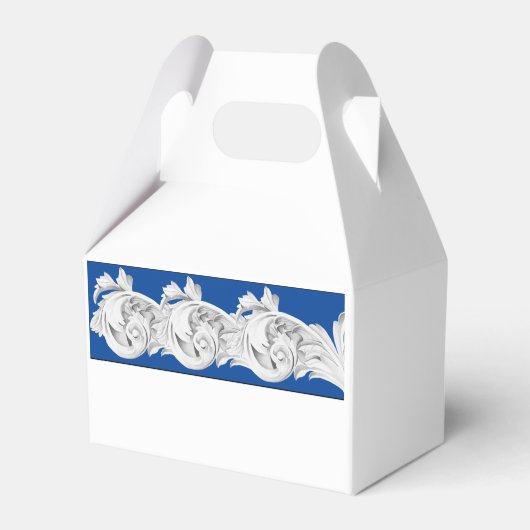 Marble Tendrils op een Gable Favor Box Bedankdoosjes (Voorkant Zijde)