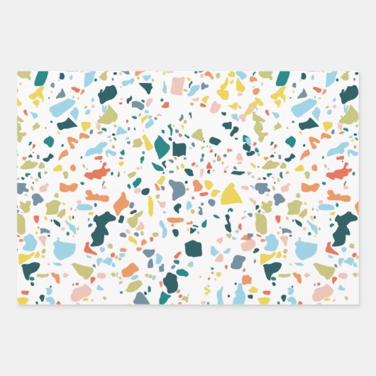 Marble Terazzo Pattern Inpakpapier Vel (Voorkant 3)