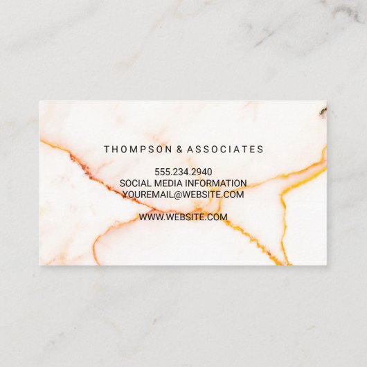 Marble Texture Background Visitekaartje (Achterkant)
