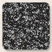 Marble Texture Black Bier Onderzetter (Voorkant)