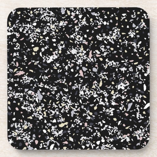 Marble Texture Black Bier Onderzetter (Voorkant)