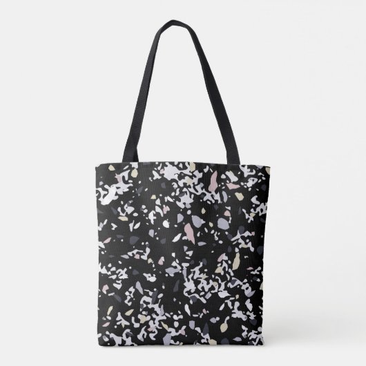 Marble Texture Black Tote Bag (Achterkant)