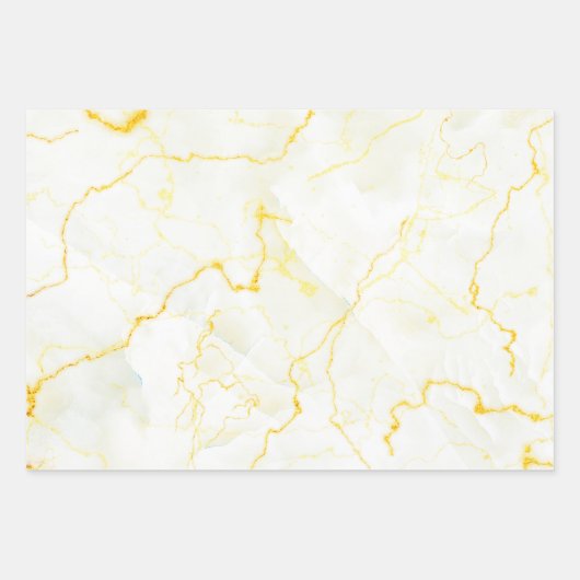 Marble Texture Gold Veins Wrapping Paper Sheets (Voorkant 2)