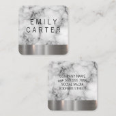 Marble Texture | Metalen sierstrip Vierkante Visitekaartje (Voorkant / Achterkant)