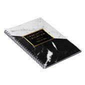 Marble Texture Notebook modern Gold-gepersonalisee Notitieboek (Rechterzijde)