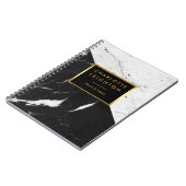 Marble Texture Notebook modern Gold-gepersonalisee Notitieboek (Linkerzijde)