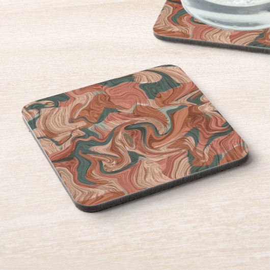 Marble Texture Pattern Bier Onderzetter (Linkerzijde)