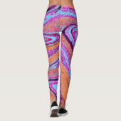 Marble Texture Pattern Colorful Cute Leggings (Achterkant)