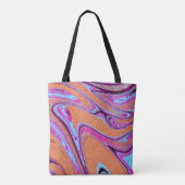 Marble Texture Pattern Colorful Cute Tote Bag (Achterkant)
