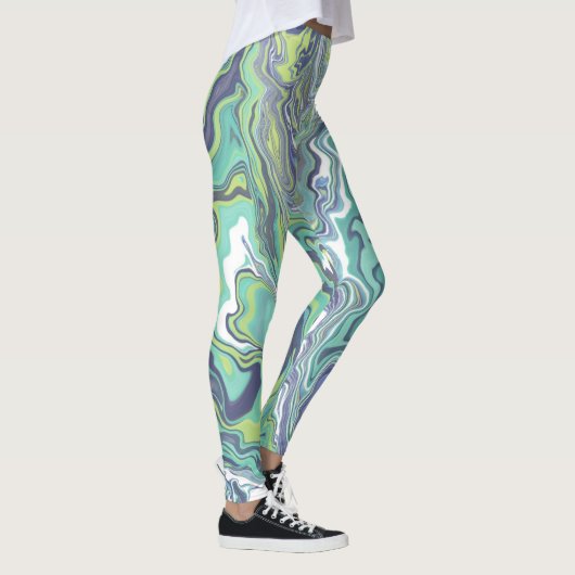 Marble Texture Pattern Cute Leggings (Rechts)