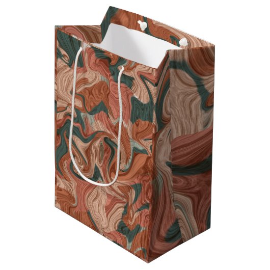 Marble Texture Pattern Medium Cadeauzakje (Voorkant Gekanteld)