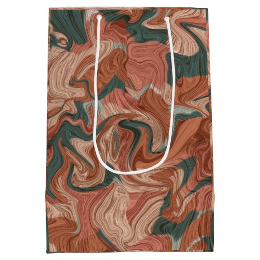 Marble Texture Pattern Medium Cadeauzakje (Achterkant)