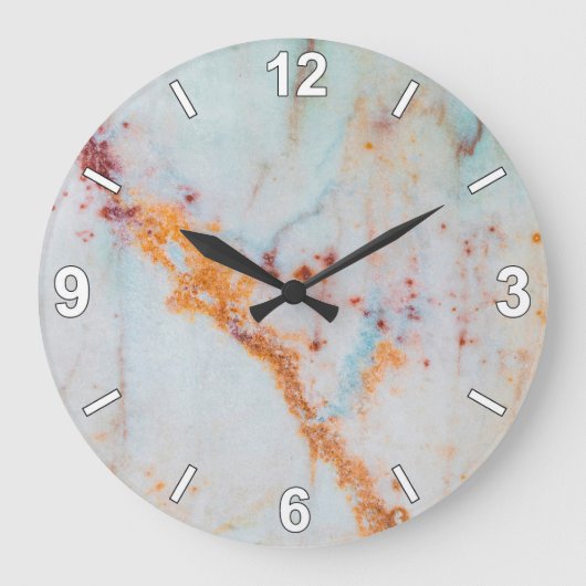 Marble Texture Wall Clock Modern Home Decor Grote Klok (Voorkant)