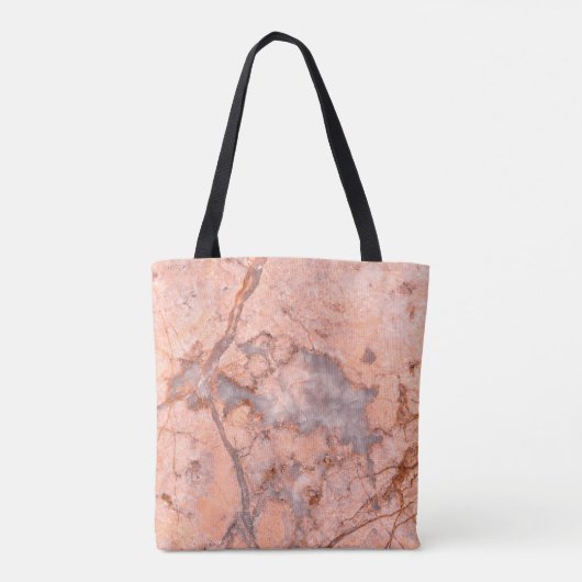 Marble texture white pattern tote bag (Achterkant)