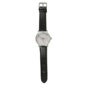 Marble Texture Wrist Watch Modern Minimal Style Horloge (Vlak)